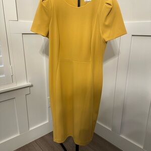 Calvin Klein Mustard Midi Dress